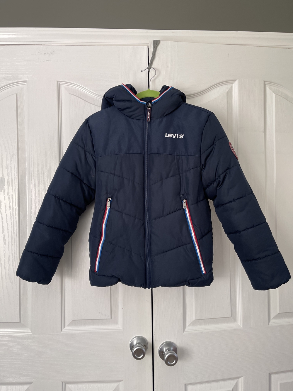 Levi's Kids Navy Puffer Jacket with Hood